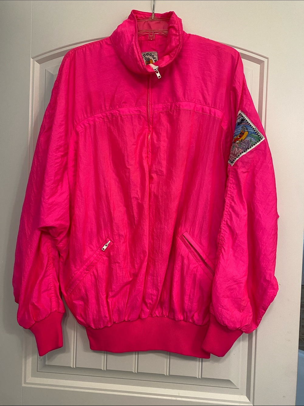 Women’s  Hotdogger Hot Pink Windbreaker Jacket - size L